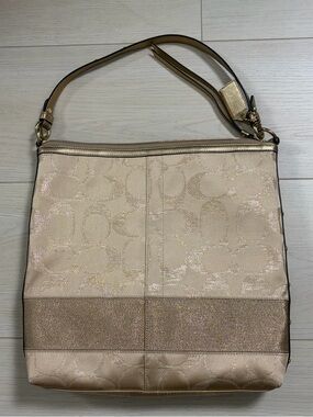 Coach Gold Studded Tote Shoulder